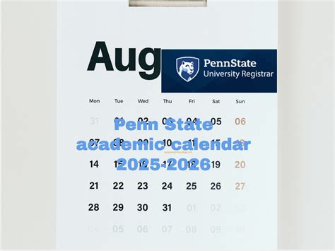 Penn State Fall 2025 Calendar - Calendars 2025