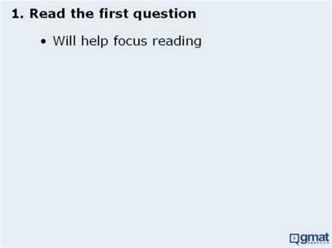 Reading Comprehension - General Strategy Video Lecture - Verbal ...