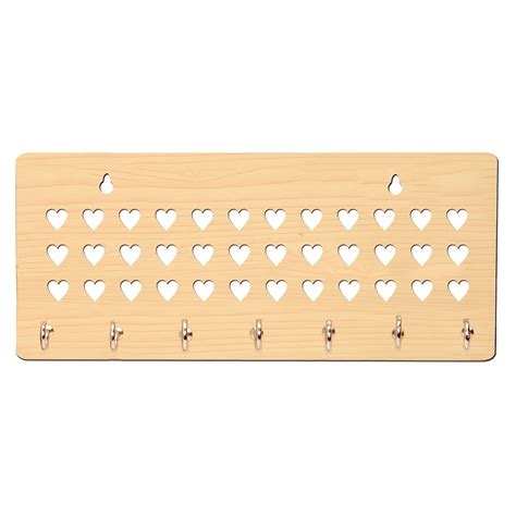 Buy Sehaz Artworks DIY 7 Hooks Wooden Key Holder (Size: 25 cm x 11 cm ...
