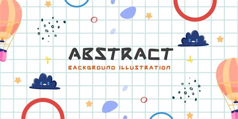 Abstract science education on grid background cartoon illustration ...