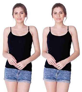 Dollar Missy Women Camisole Sonali Pack of 2- Black (8905203319190_MMBB ...