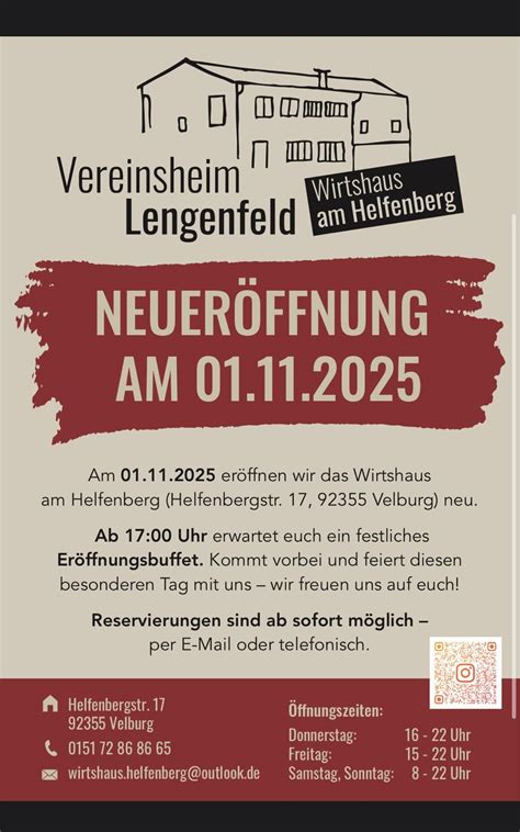 NEUERÖFFNUNG Wirtshaus am Helfenberg, Helfenbergstrasse 17, 92355 ...