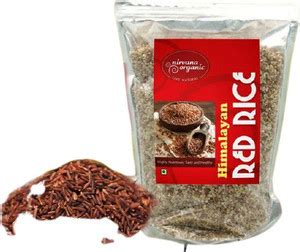 Nirvana Organic Himalayan Red Rice Red Raw Rice (Full Grain, Unpolished ...