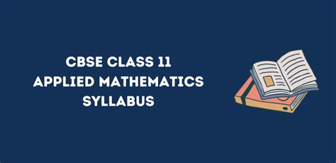 Image result for ISC Class 11 Applied Mathematics Syllabus