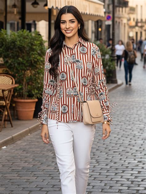 Cinch Waist Pure Cotton Tie-Up Shirt