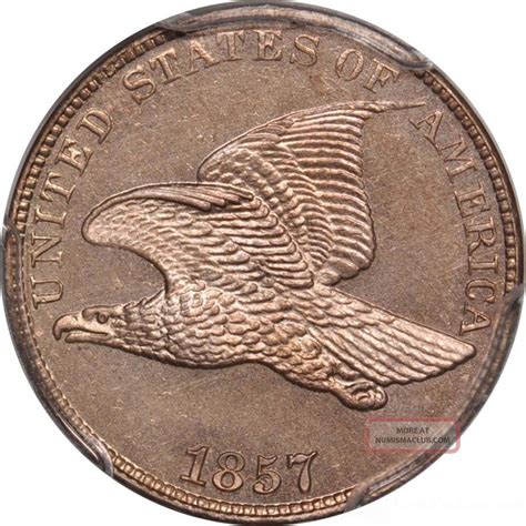 1857 Flying Eagle Cent Pr - 65 Pcgs (ps) Rare Gem Proof