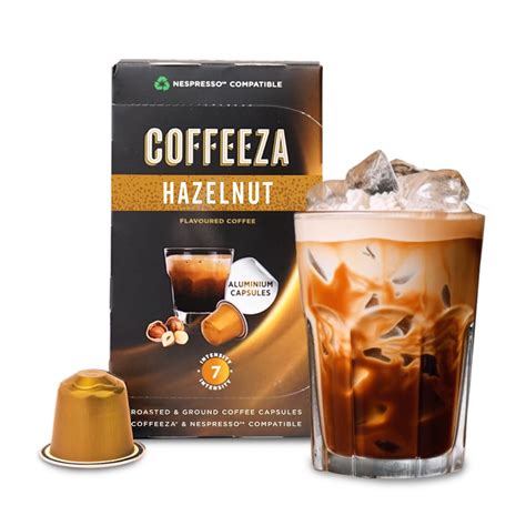 COFFEEZA Hazelnut Flavoured Aluminium Coffee Capsules, Intensity - 7 ...