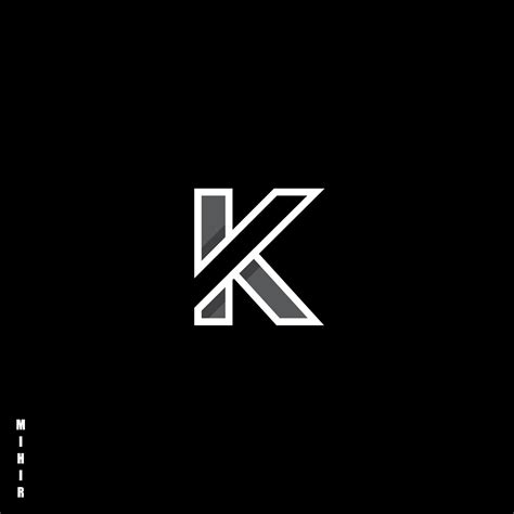Letter K logo, Circle shape symbol, green and blue color, Techno 603406 ...
