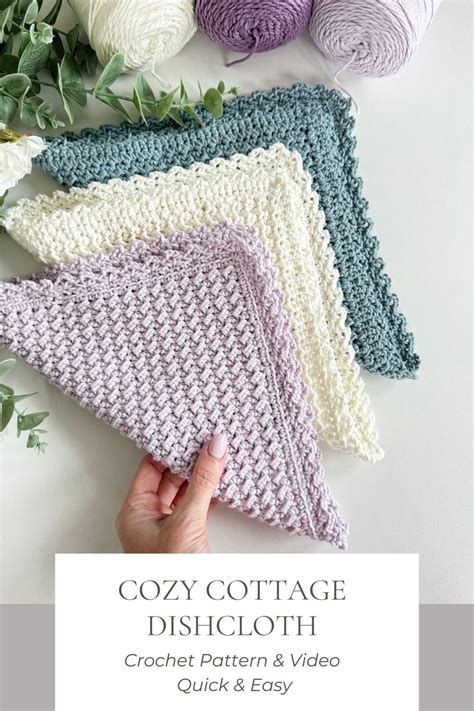 Image result for Crochet Dish Cloth Tutorial