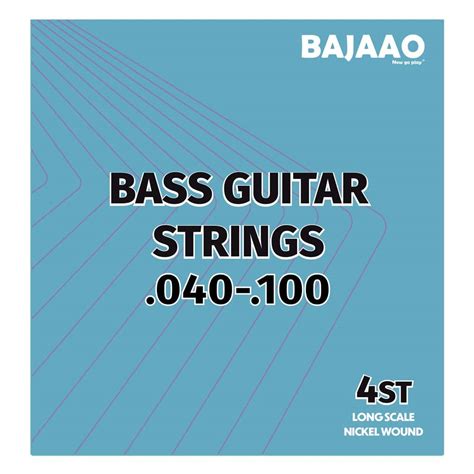 Bajaao 4 String Electric Bass Guitar Light Gauge Nickel Wound String ...
