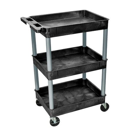Luxor Tub Cart - Three Shelves BKSTC111GY | Zoro