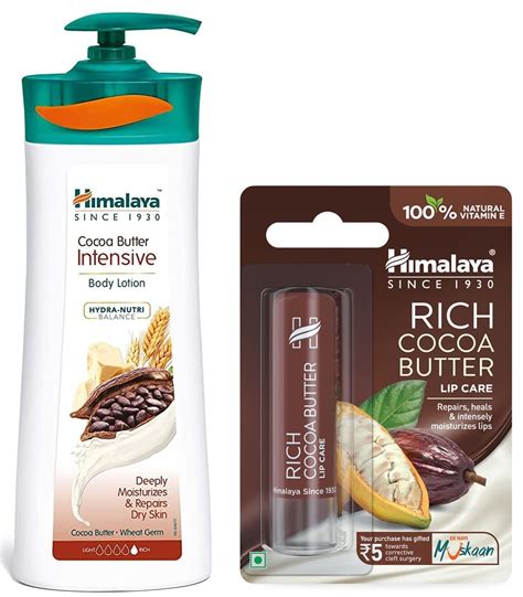 Buy Himalaya Herbals Cocoa Butter Intensive Body Lotion, 400ml and ...