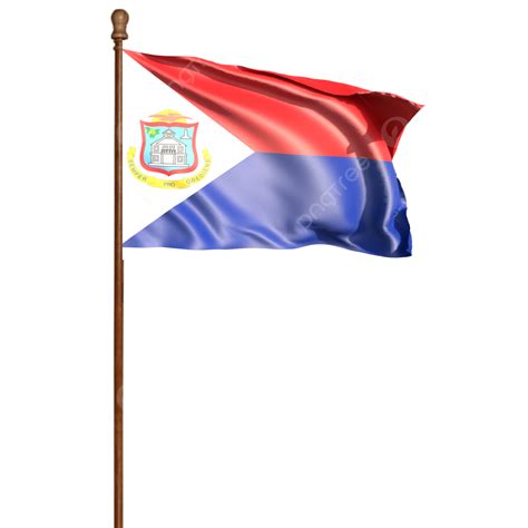 Sint Maarten Flag With Pole, Sint Maarten Flag Waving, Sint Maarten ...