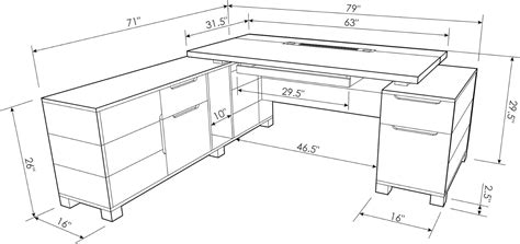 Buy Zuri Furniture Ford Executive Modern Desk with Filing Cabinets and ...