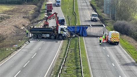 A1 crash captured by BBC crew filming road safety report - BBC News