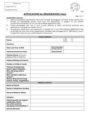 2018-2026 ZA Phyllis Jowell Jewish Day School Application for ...