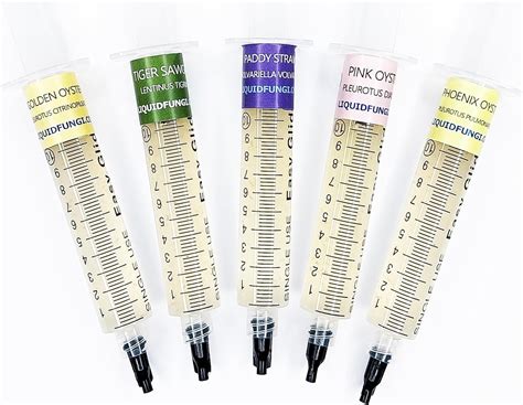 Amazon.com : Liquid Culture Syringe 5 Pack - Warm Weather Mushroom ...