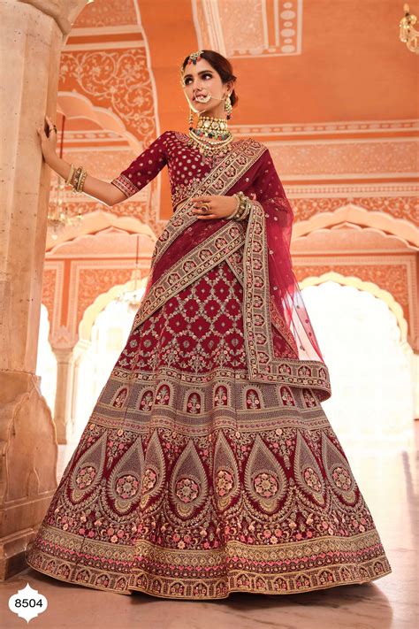 Reception Wear Traditional Lehenga Choli | Marriage Engagement Party ...