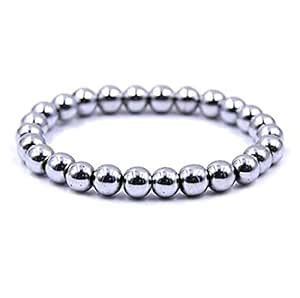 Buy EDMIRIA Natural Silver Plated Hematite Semi Precious Stones Reiki ...