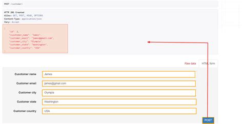 Post API in Django 的图像结果