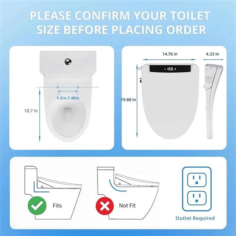 Hawkrown Electric Smart Toilet Seat, Upgraded Heated Bidet India | Ubuy