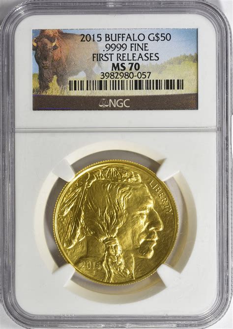 2015 $50 One-Ounce Gold American Buffalo First Releases NGC MS-70 (Item ...