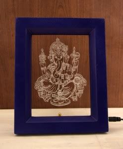Zulka Get Your Traditions ZU3D Lord Ganesh Wooden frame(wf7) 10 Table ...