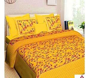 Banethi Cotton Rajasthani Jaipuri Traditional King Size Double Bedsheet ...