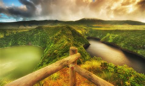 4K, Flores island Azores, Portugal, Lake, Hill, Moss, HDR, HD Wallpaper ...