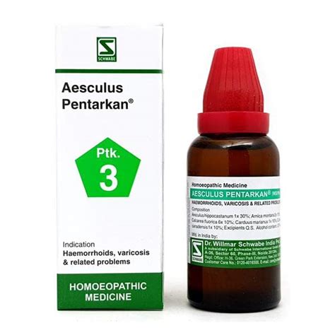 Dr.Willmar Schwabe India Aesculus Pentarkan Drop - 30 ml Pack Of 1 ...