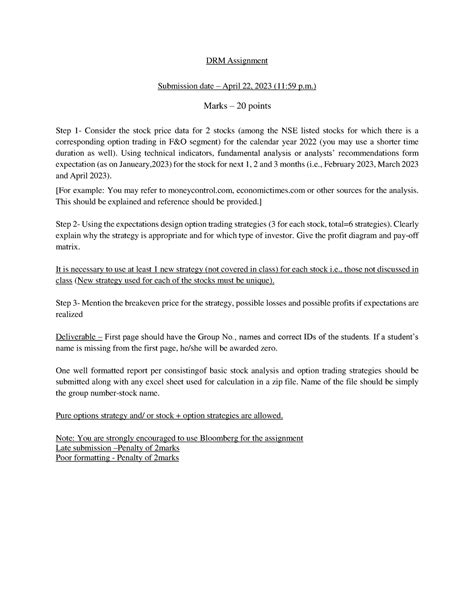 DRM Assignment - DRM Assignment Submission date – April 22, 2023 (11:59 ...