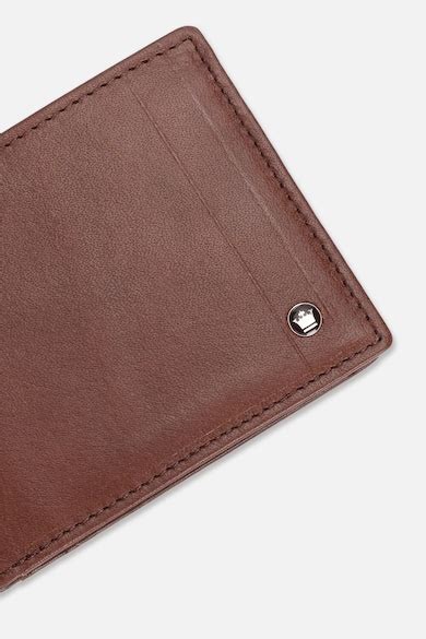 Buy Men Brown Solid Leather Wallet Online - 934920 | Louis Philippe