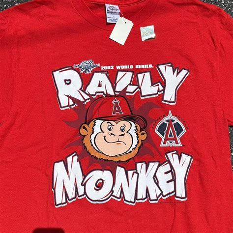 Vintage Anaheim Angels Rally Monkey 2002 World... - Depop