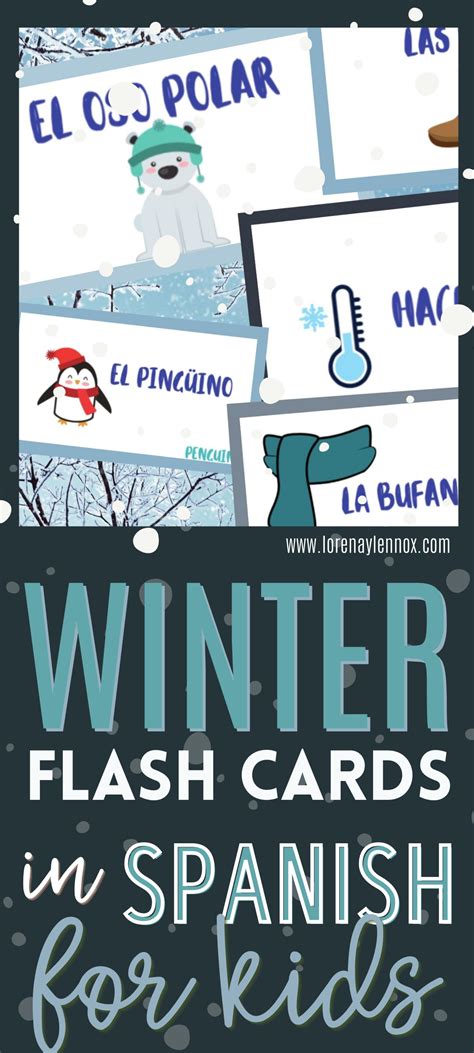 Winter Flashcards and Worksheets in Spanish (Free Printables ...