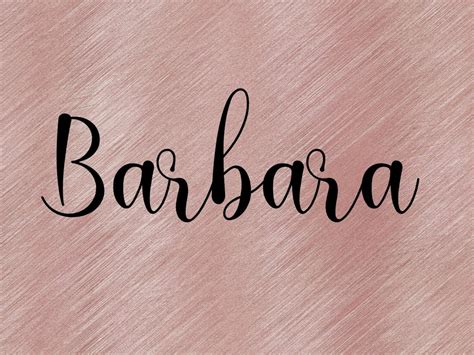 Name SVG PNG Barbara Name Clipart Svg Png Image Gold Name Girl - Etsy