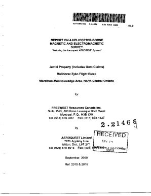 Fillable Online RPT ON A HELICOPTER-BORNE MAG & EM SURV. AIRBORNE ...