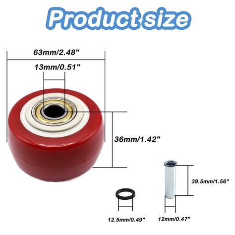 Tayffency 2.5 Inch Push Cart Wheels, 4 Packs Heavy Duty PU India | Ubuy