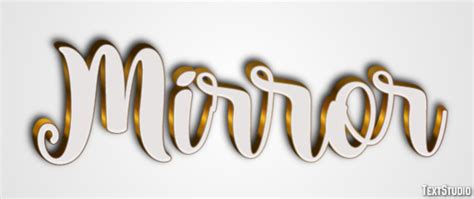 Image result for Mirror Text Design