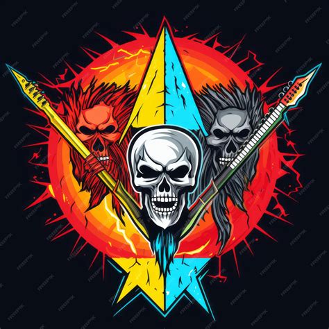 Premium Photo | Logo with the essence of 1980s heavy metal rock bands