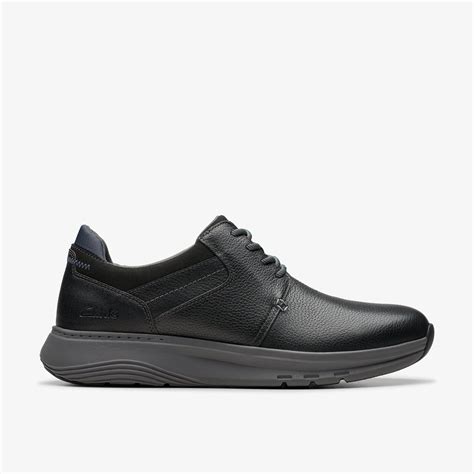 Mens Motion Trek PT Black Leather Shoes | Clarks