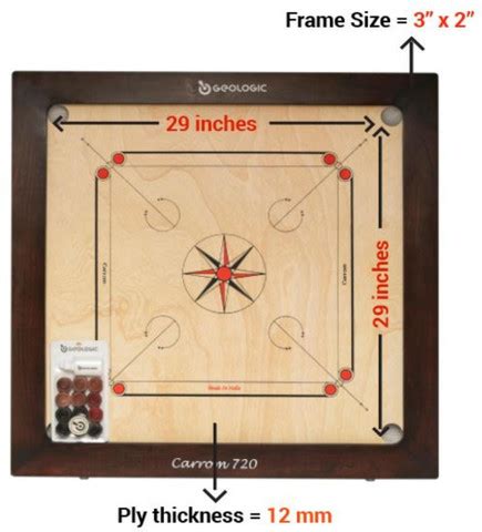 Geologic by Decathlon Carrom Board 720 29 cm Carrom Board - Buy ...