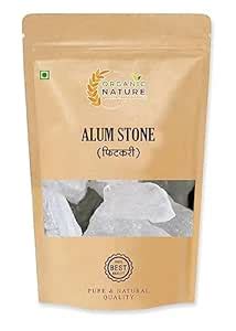 Organic Nature Alum Stone (Fitkari) 400 gm |Crystal White Stone| White ...