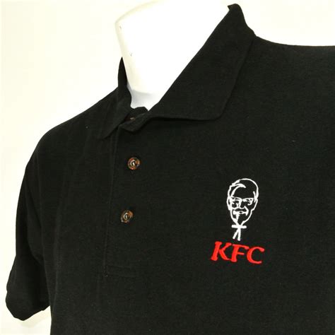 KFC Kentucky Fried Chicken Employee Uniform Polo Shirt Black Size S Small NEW