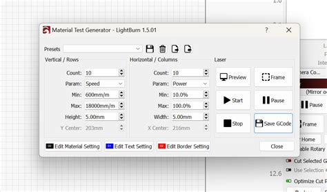 Image result for Lightburn Test Array