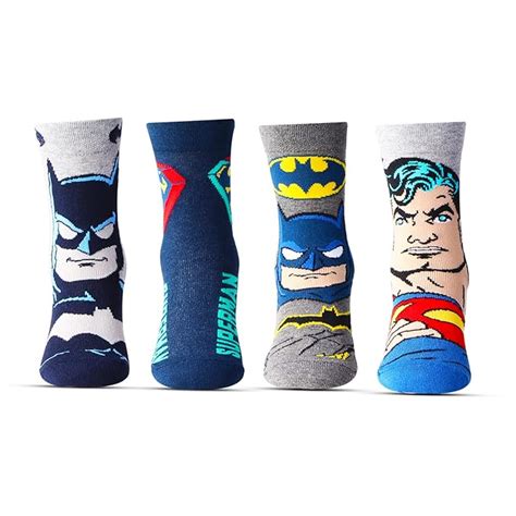 Buy Bonjour Superman Batman Superhero Character Full Length Socks for ...