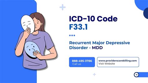 ICD-10 Code F33.1: Recurrent Major Depressive Disorder - MDD ...