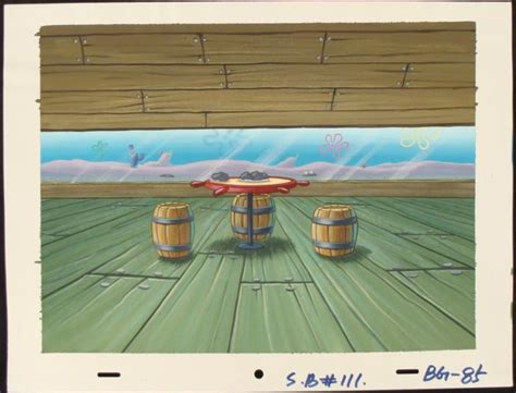 Background Production Original Spongebob Table Art