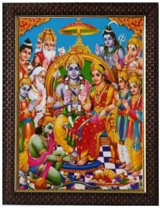 SVC Handicrafts Ram Darbar Sita Ramula Kalyanam Religious Hindu Photo ...