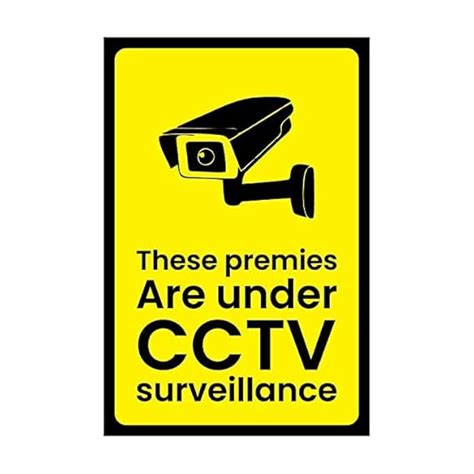 Mitrin CCTV surveillance sign board, [12 x 18 inch], Sun Board, cctv ...