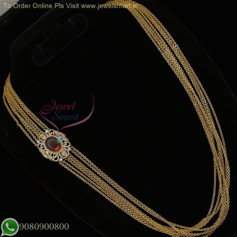 Latest Chandra Haram Multi-Layered Chain Necklace Designs – Antique ...